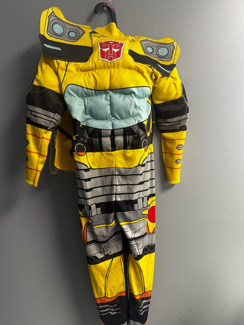 Kids Yellow Bumblebee Robot Costume - Padded Transformers Style size 3-4T